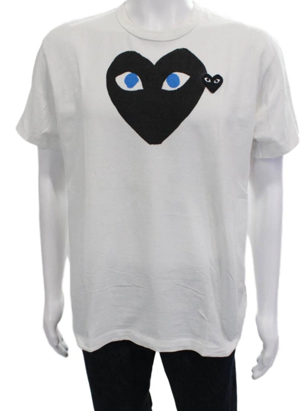 $299 Authentic PLAY by COMME des GARCONS Made in JAPAN Black Heart T-Shirt Sz.XL